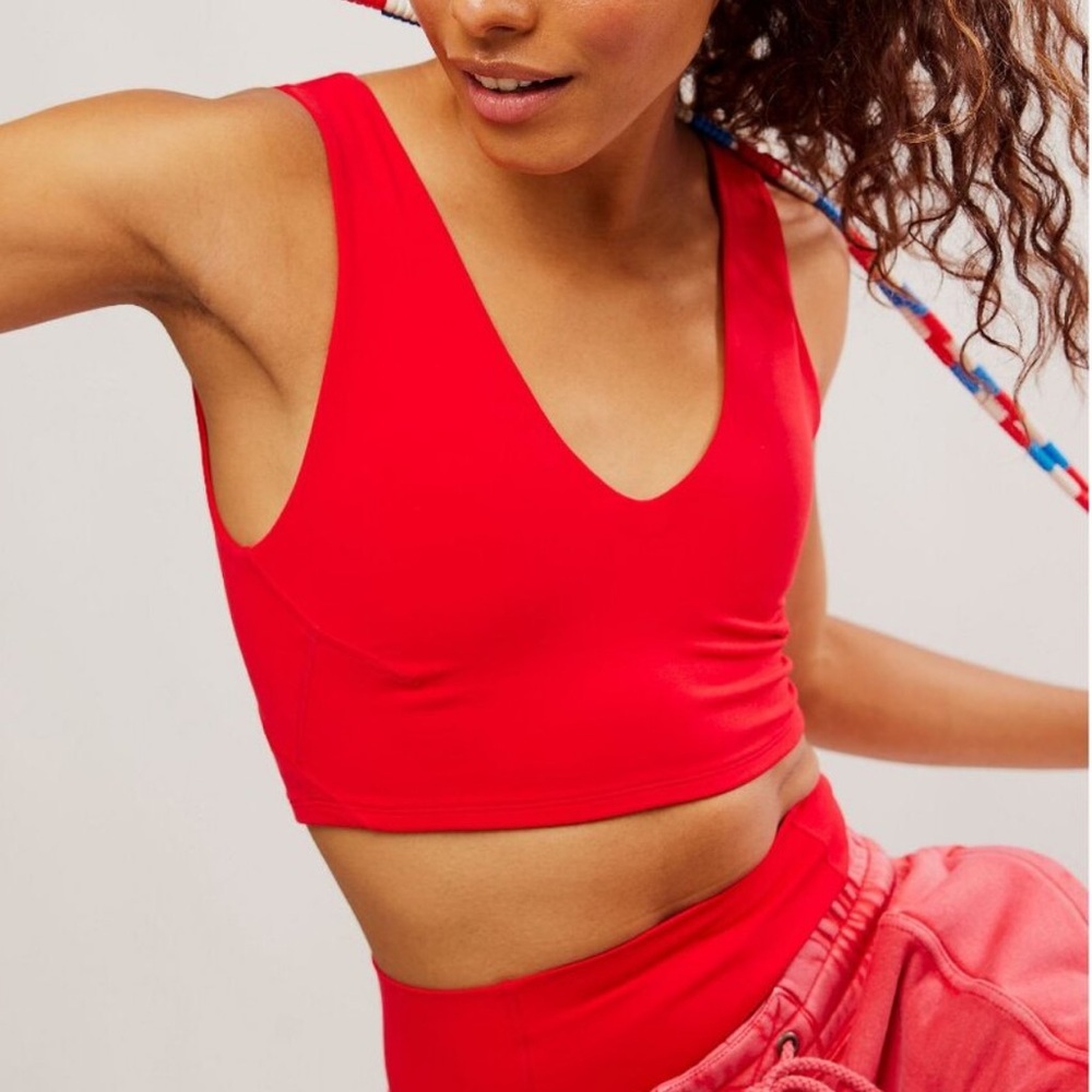 Free People Movement Never Better Crop in Winterberry Red